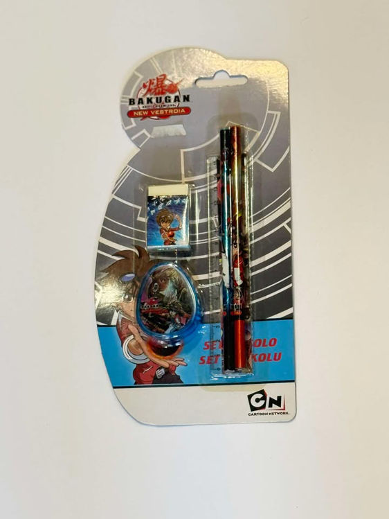 Picture of 9036 BAKUGAN STATIONARY SET PENCILS,RULER,ERASER & SHARPENER